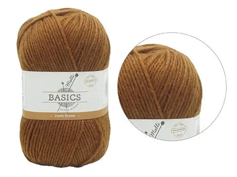 SUPER BLEND BASIC YARN 100g FOOTY BROWN