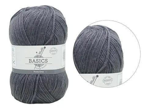 SUPER BLEND BASIC YARN 100g FOOTY GREY