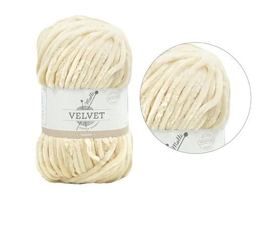 SUPER COMFY VELVET YARN 100g CREAM