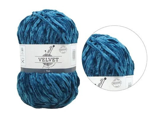 SUPER COMFY VELVET YARN 100g TEAL