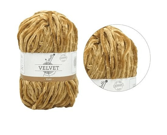 SUPER COMFY VELVET YARN 100g KHAKI