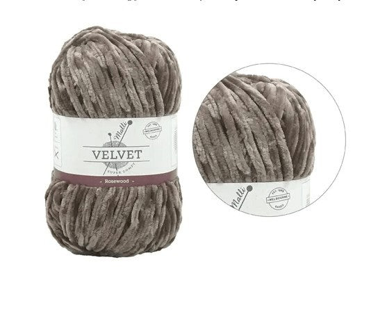 SUPER COMFY VELVET YARN 100g ROSEWOOD