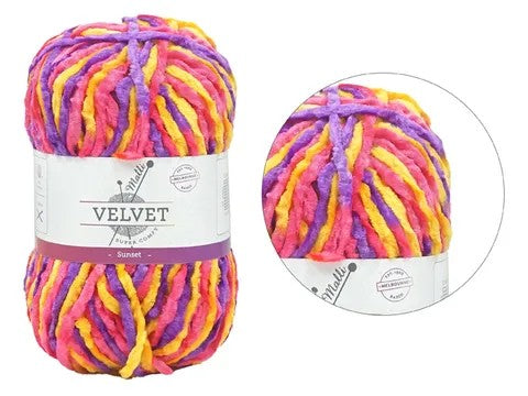 SUPER COMFY VELVET MIX YARN 100g  SUNSET