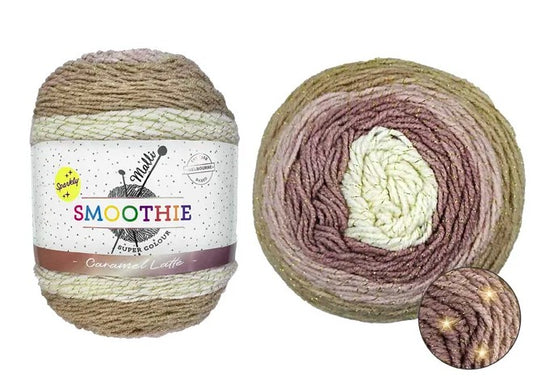 SMOOTHIE YARN 150g SPARKLY CARAMEL LATTE