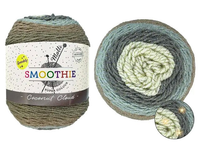 Smoothie Yarn 150g Sparkly Coconut Cloud