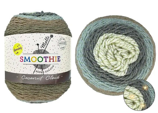 SMOOTHIE YARN 150g SPARKLY COCONUT CLOUD