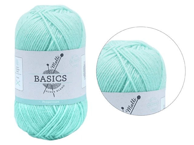 SUPER BLEND BASIC YARN 100G - PEPPERMINT