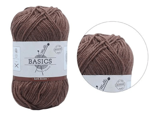 SUPER BLEND BASIC YARN 100G - EARTH BROWN