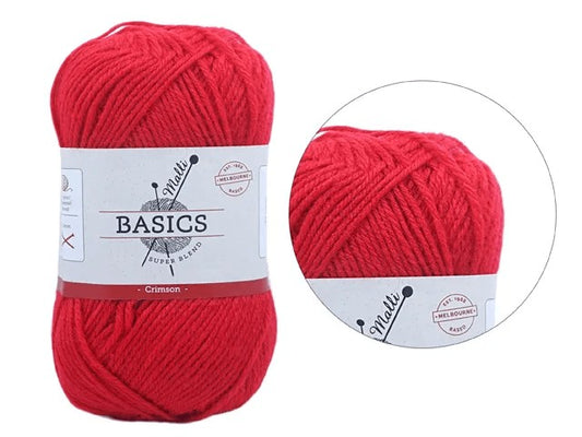 SUPER BLEND BASIC YARN 100G - CRIMSON