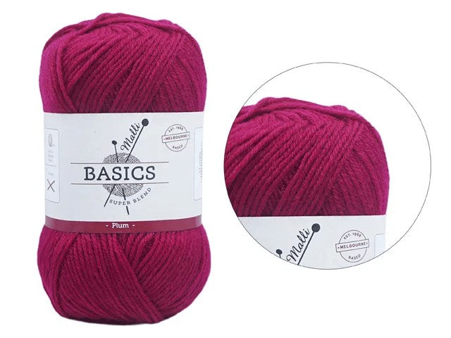 SUPER BLEND BASIC YARN 100G - PLUM