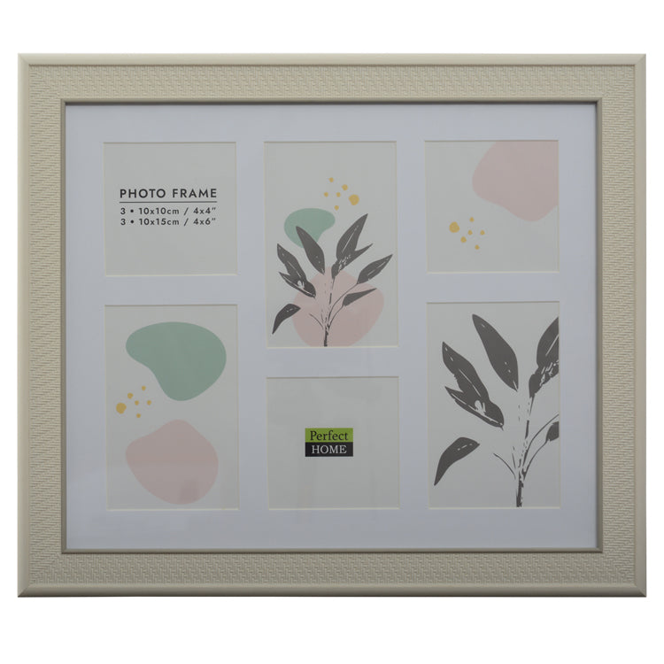 Thea 14.5x12 Inch Ivory/Grey with 6 assorted openings