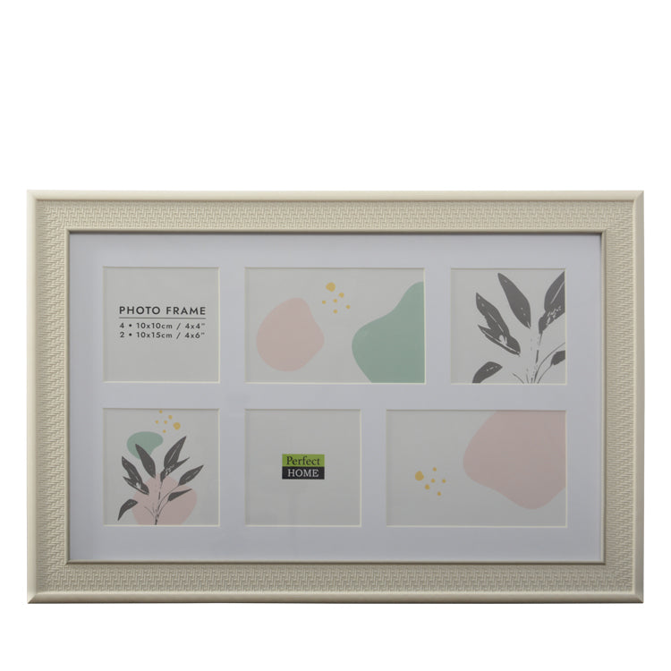 Thea 16.5x10 Inch Ivory/Grey with 6 assorted openings