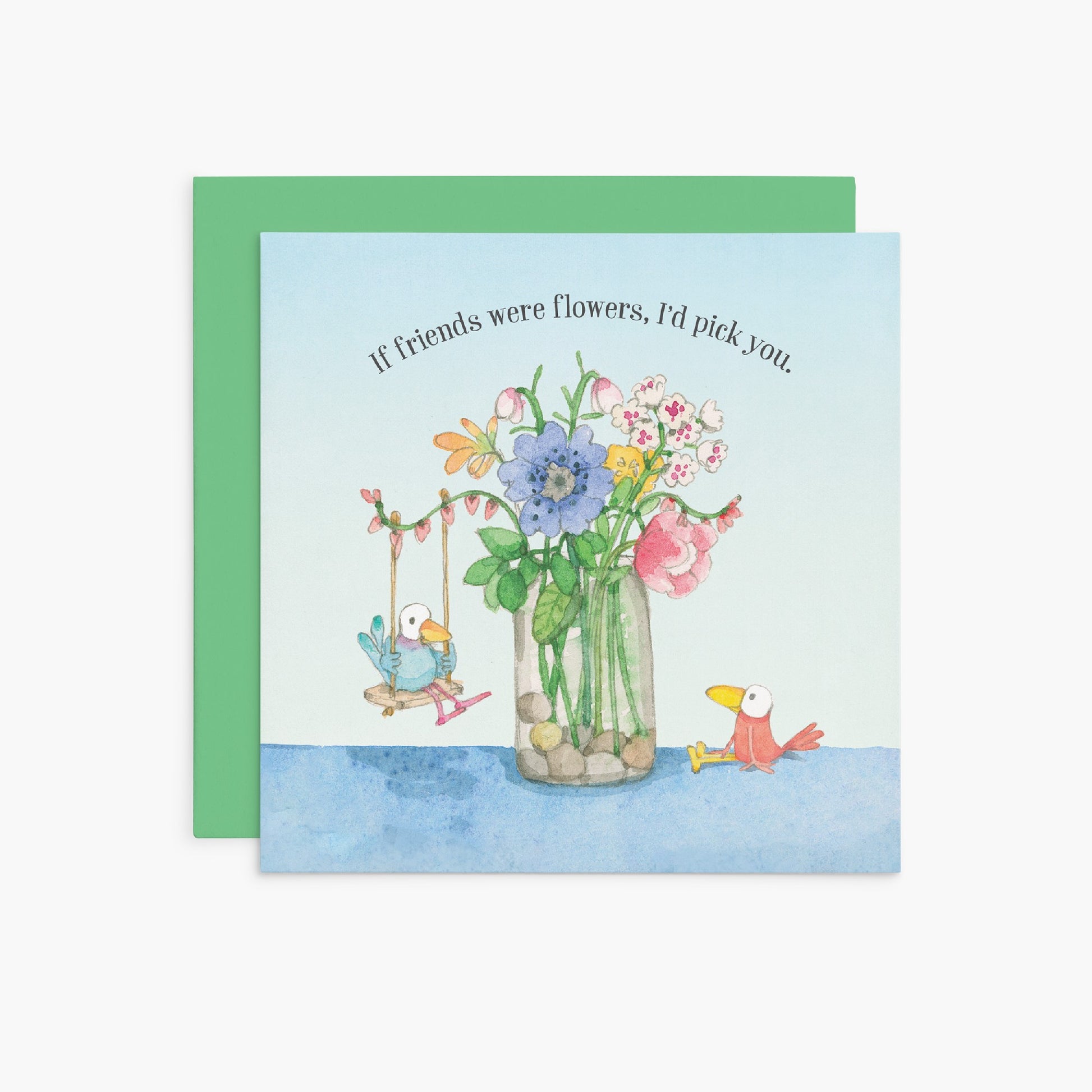 If friends were flowers - Twigseeds Greeting Card