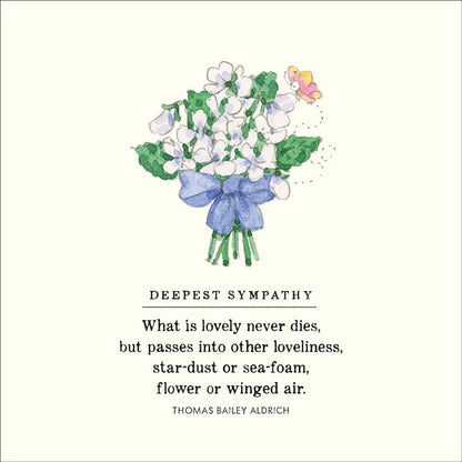 What is lovely never dies - Twigseeds sympathy card