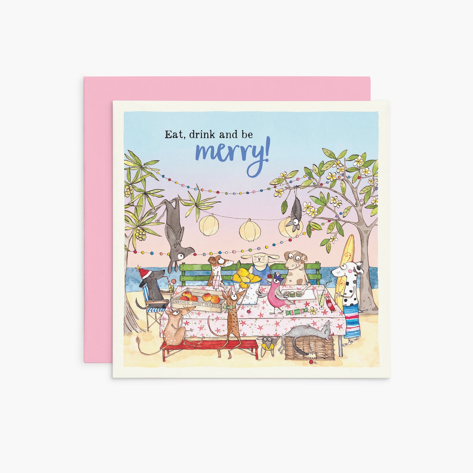 Eat, drink and be merry! - Twigseeds Christmas Card