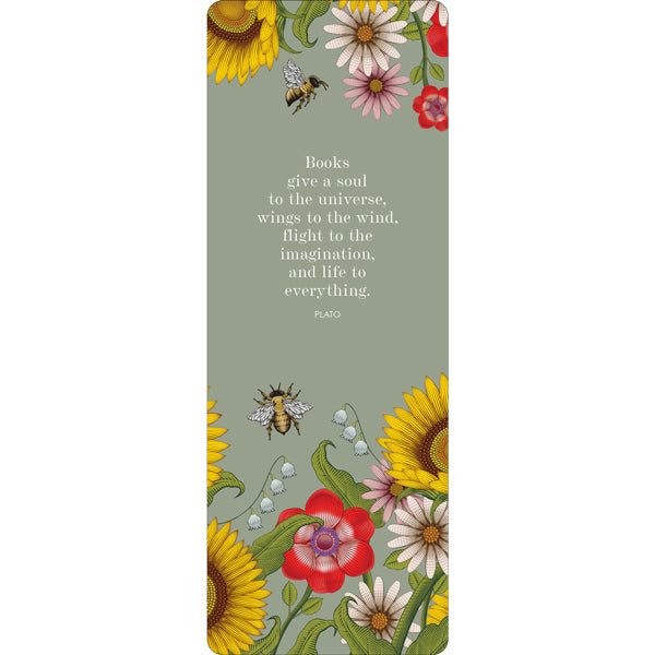 Books give a soul - Bee Bookmark