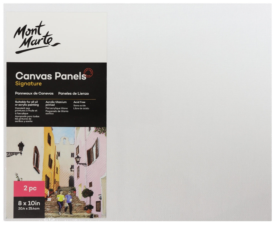 M.M. Canvas Panels Pkt 2 20.3x25.4cm