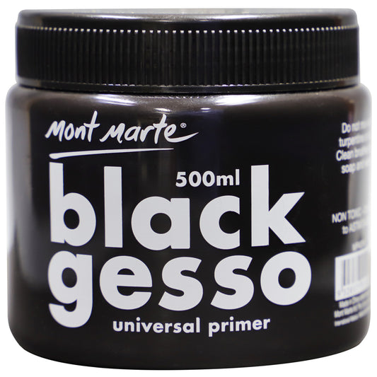 M.M. BLACK GESSO TUB 500ML
