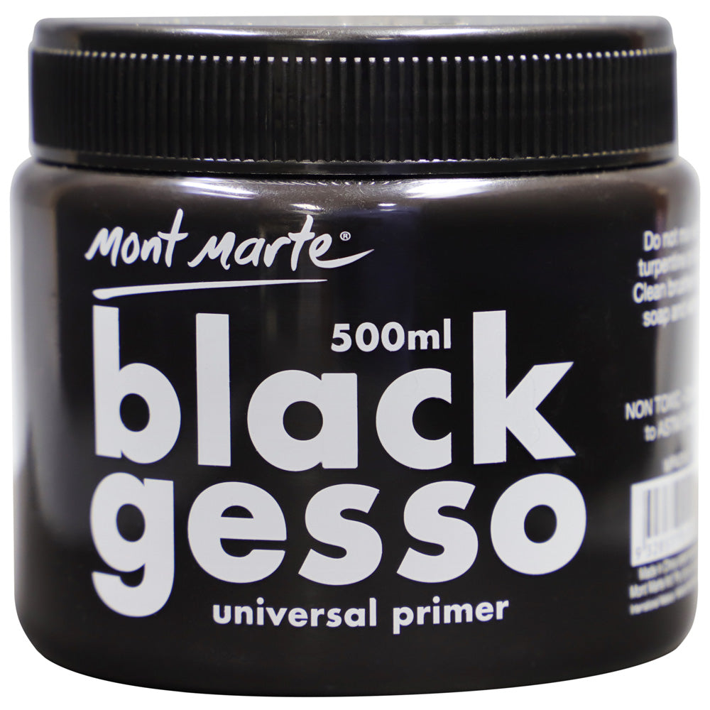 M.M. Black Gesso Tub 500ml