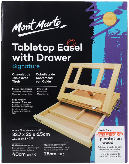 M.M. TABLE EASEL W/DRAWER - PINE