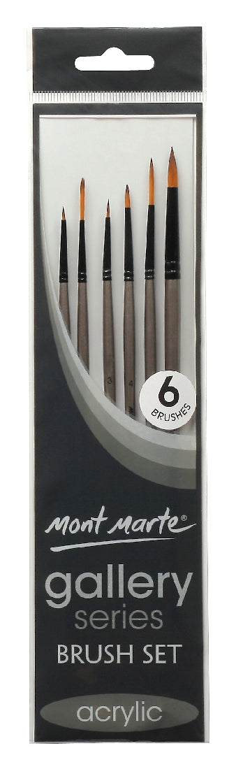 M.M. Gallery Series Brush Set Acrylic 6pce