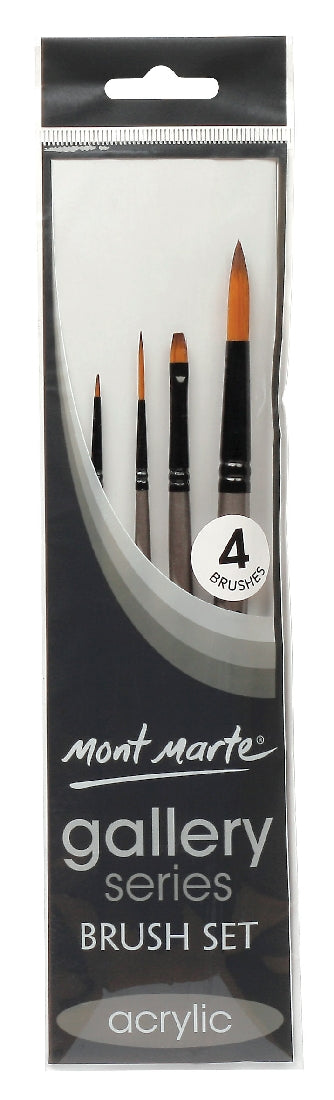 M.M. Gallery Series Brush Set Acrylic 4pce