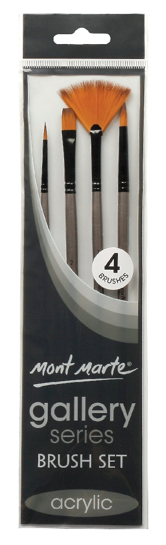 M.M. Gallery Series Brush Set Acrylic 4pce 2