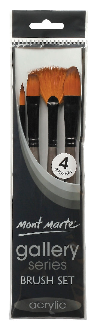 M.M. Gallery Series Brush Set Acrylic 4pce 5