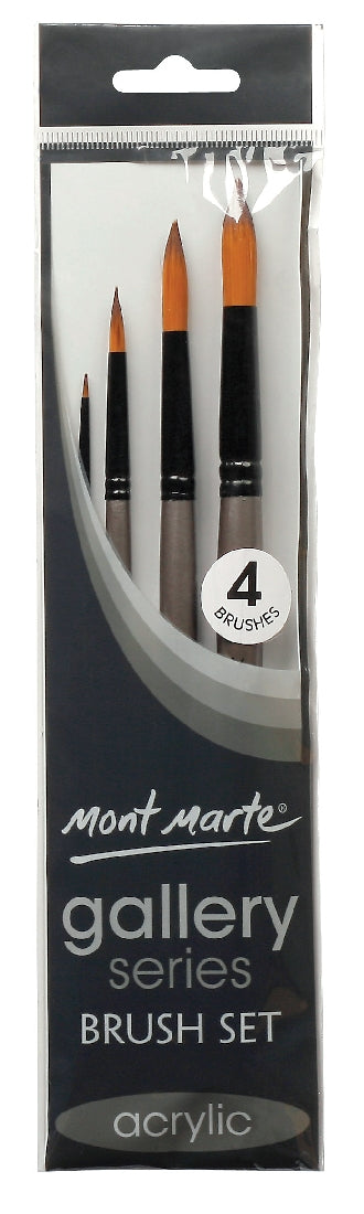 M.M. Gallery Series Brush Set Acrylic 4pce 7