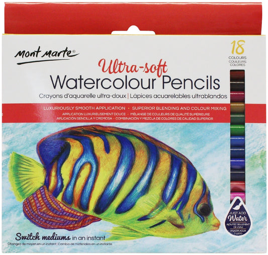 M.M. Ultra-soft Watercolour Pencils 18pce