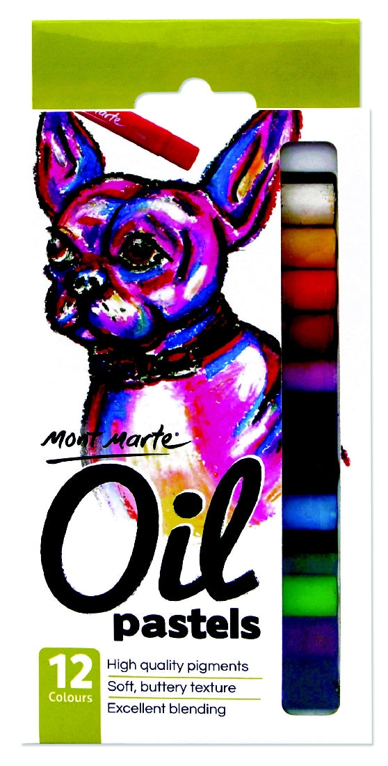 M.M. Oil Pastels 12 Colours