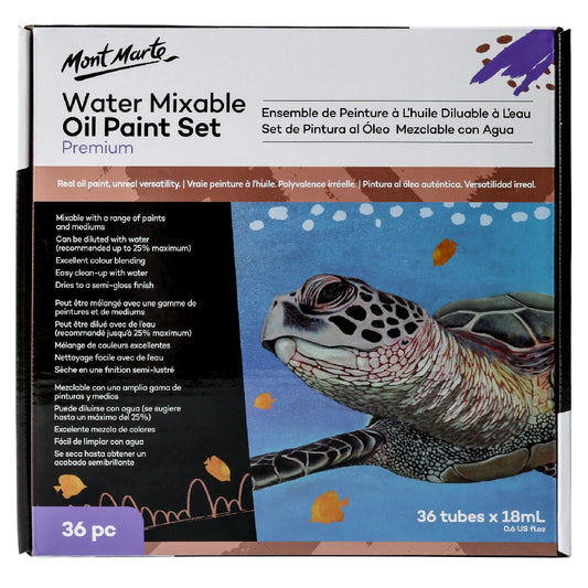 M.M. H20 Oil Paint Set 36pces