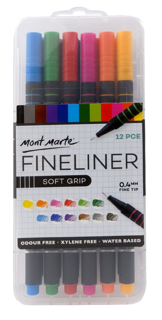 M.M. FINELINER MARKERS 12PCE