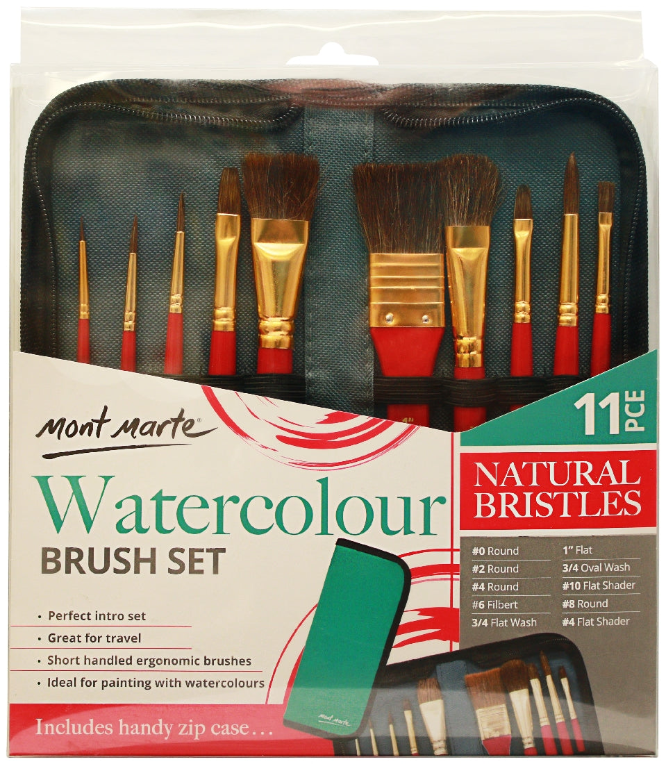 M.M. Watercolour Brush Set 11pces