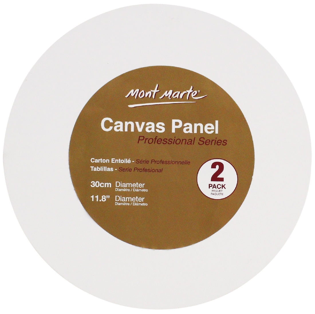 M.M. Canvas Panel 30cm Round 2 Pk