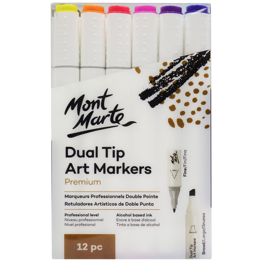 M.M. DUAL TIP ART MARKERS 12PC