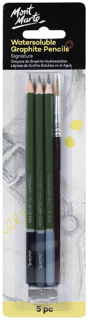 M.M. Watersoluble Graphite Pencil Set 5pc