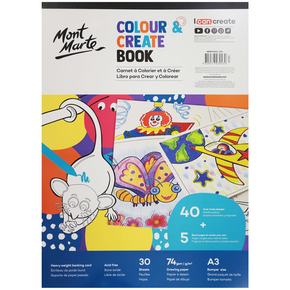 M.M. Colour And Create Book A3 30pg