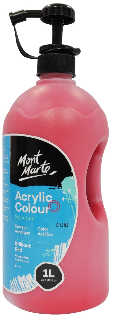 M.M. Studio Acrylic 1l Brilliant Red