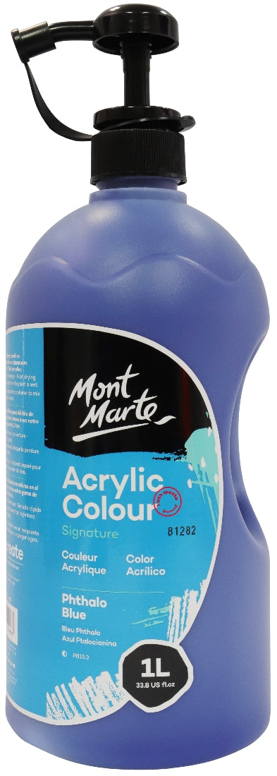 M.M. Studio Acrylic 1l Phthalo Blue