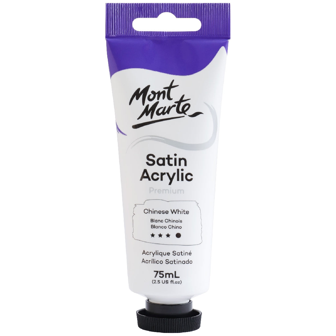 M.M. Satin Acrylic 75ml - Chinese White