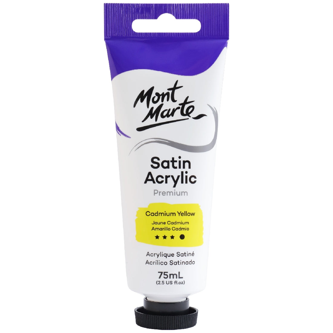 M.M. Satin Acrylic 75ml - Cadmium Yellow