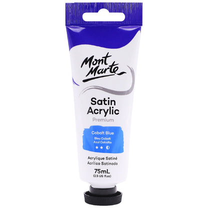 M.M. Satin Acrylic 75ml - Cobalt Blue