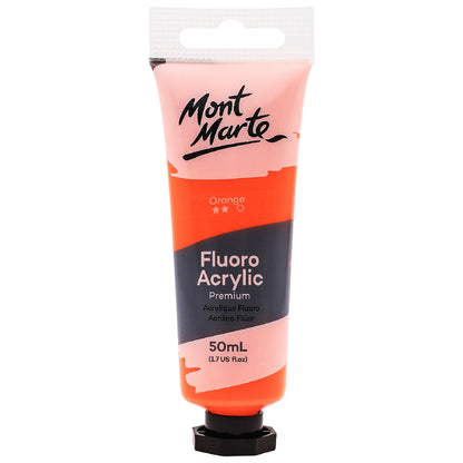 M.M. Fluoro Acrylic Paint 50ml - Orange