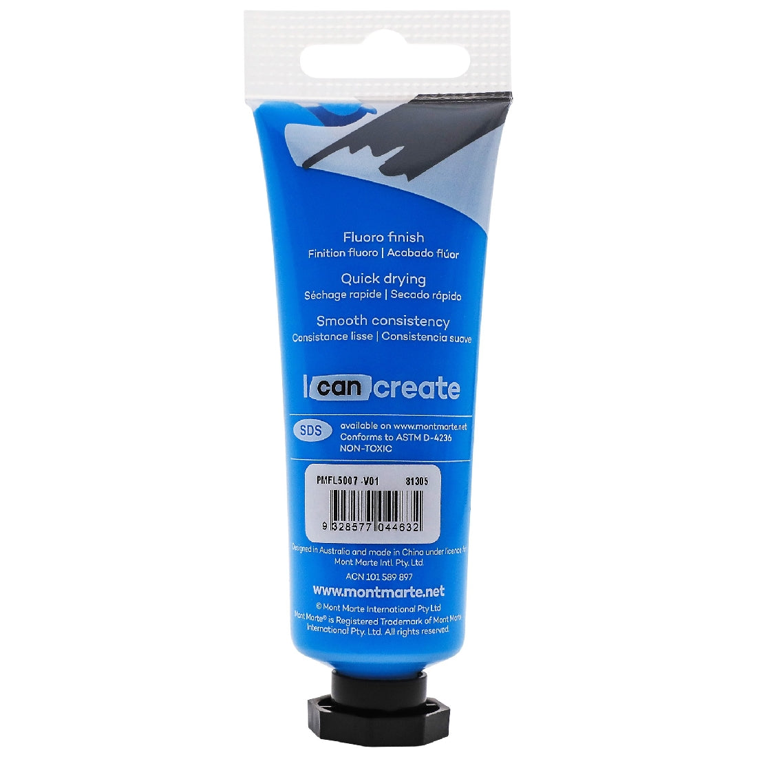 M.M. Fluoro Acrylic Paint 50ml - Blue