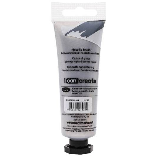 M.M. METALLIC ACRYLIC PAINT 50ML - SILVER