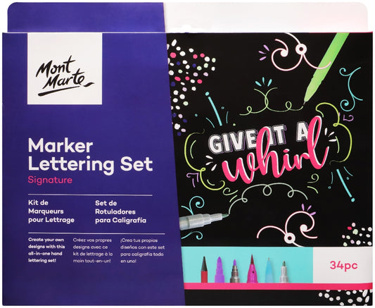 M.M. MARKER LETTERING SET 34PC