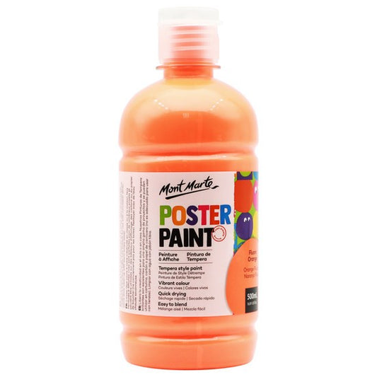 M.M. Poster Paint 500ml - Fluoro Orange