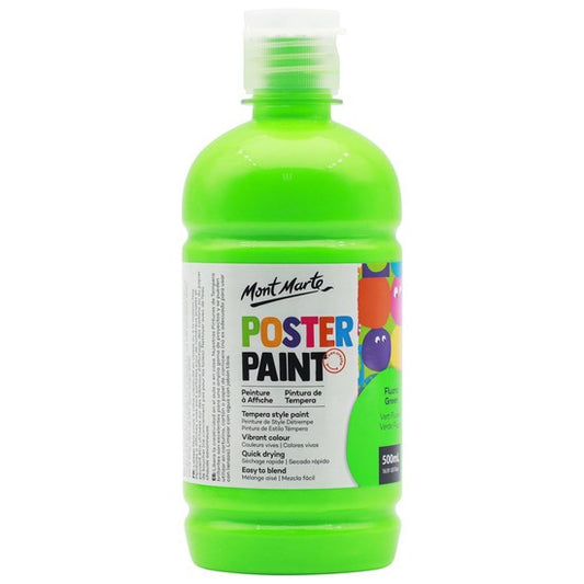 M.M. Poster Paint 500ml - Fluoro Green