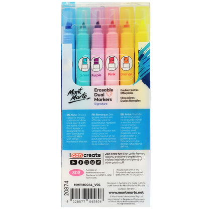 M.M. Erasable Dual End Markers 6pc